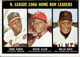 1967 Topps 1966 NATIONAL LEAGUE HOME RUN LEADERS AARON ALLEN MAYS #244 Braves Phillies Giants