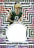 2022 Christian Watson Panini Illusions INSTANT IMPACT ROOKIE PATCH 14/50 RC #II-CW Green Bay Packers