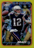 2024 Tom Brady Topps Chrome YELLOW REFRACTOR 74/75 #120 New England Patriots