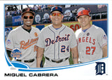 2013 Miguel Cabrera Topps Update ALL-STAR GAME WITH ADAM JONES MIKE TROUT SP PHOTO VARIATION #US218 Detroit Tigers