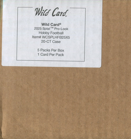 2025 Wild Card Splat Football Jumbo, 20 Box Case