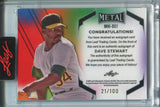 2025 Dave Stewart Leaf Metal INSCRIPTIONS AUTO "1989 WS MVP" 21/100 Oakland Athletics #MHI-DS1