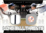 2003 Alfonso Soriano & Hideki Matsui Fleer Genuine LONG BALL THREADS GAME-WORN JERSEY New York Yankees
