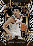 2023-24 Julian Strawther Panini Select MEZZANINE ZEBRA PRIZM ROOKIE RC #318 Denver Nuggets 2