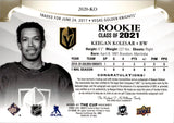 2020-21 Keegan Kolesar Upper Deck The Cup ROOKIE CLASS OF 2021 AUTOGRAPH PATCH 13/25 RC AUTO #2020-KO Vegas Golden Knights