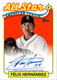 2024 Felix Hernandez Topps 1989 DESIGN ALL-STAR AUTOGRAPH AUTO #89ASA-FH Seattle Mariners