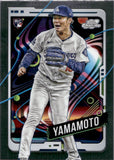 2024 Yoshinobu Yamamoto Topps Cosmic Chrome ROOKIE RC #125 Los Angeles Dodgers 2