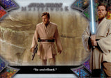 2022 The Quotes of Obi-Wan Kenobi Topps Star Wars Masterwork RAINBOW FOIL "SO UNCIVILIZED" 087/299 #OB1-9 Revenge of the Sith