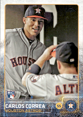 2015 Carlos Correa Topps Update ROOKIE DUGOUT SP PHOTO VARIATION RC #US174 Houston Astros