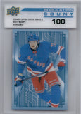 2024-25 Matt Rempe Upper Deck EXTENDED SERIES 2 POPULATION COUNT 100 #PC-34 New York Rangers
