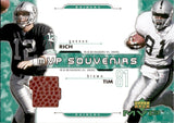 2001 Rich Gannon Tim Brown Upper Deck MVP SOUVENIRS GAME-USED FOOTBALL #GB Oakland Raiders
