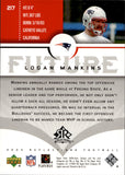 2005 Logan Mankins Upper Deck REFLECTIONS FUTURE RED ROOKIE 643/699 RC #217 New England Patriots