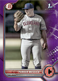 2022 Parker Messick Bowman Draft PURPLE 134/250 #BD-71 Cleveland Guardians