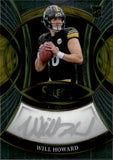 2025 Will Howard Panini Select ROOKIE SIGNATURES SILVER INK AUTOGRAPH RC AUTO #RSI-WHO Pittsburgh Steelers