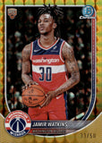 2025-26 Jamir Watkins Bowman CHROME GOLD GEOMETRIC REFRACTOR ROOKIE 33/50 RC #BCV-44 Washington Wizards