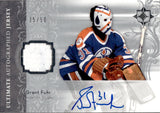 2006-07 Grant Fuhr Upper Deck Ultimate Collection JERSEY AUTO 35/50 AUTOGRAPH RELIC #AJ-GF Edmonton Oilers HOF