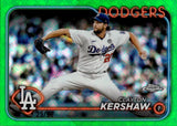 2024 Clayton Kershaw Topps Chrome Logofractor Edition GREEN REFRACTOR 25/99 #110 Los Angeles Dodgers