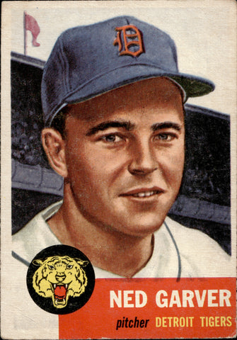 1953 Ned Garver Topps #112 Detroit Tigers BV $30