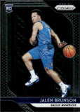 2018-19 Jalen Brunson Panini Prizm ROOKIE RC #250 Dallas Mavericks 2