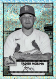 2021 Yadier Molina Topps Chrome Platinum Anniversary BLACK AND WHITE MINI DIAMOND #208 St. Louis Cardinals