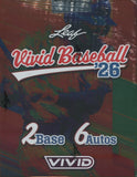 2026 Leaf Vivid Baseball Hobby, 12 Box Case *RELEASES 6/12*