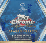 2024-25 Topps UEFA Women's Champions League Chrome Soccer Sapphire Edition, Box