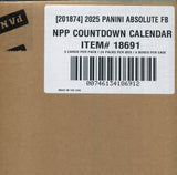 2025 Panini Absolute Kaboom! Football Countdown Calendar, 8 Box Case