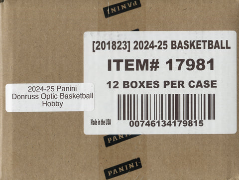 2024-25 Panini Donruss Optic Basketball Hobby, 12 Box Case