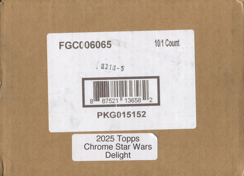2025 Topps Star Wars Chrome Delight, 10 Box Case