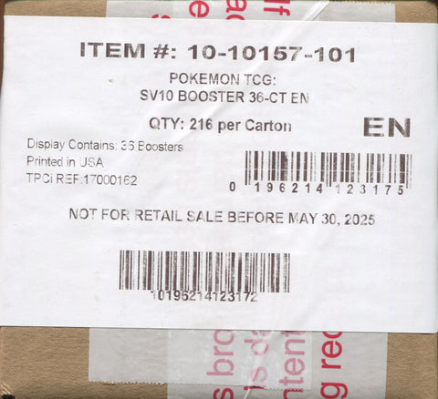 Pokemon Scarlet & Violet Destined Rivals, 6 Booster Box Case *RELEASES 5/30*