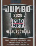 2026 Pro Set Metal Football Jumbo, Box