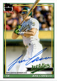 2026 Jose Canseco Topps 1991 DESIGN AUTOGRAPH AUTO #91A-CAN Oakland A's