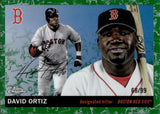 2025 David Ortiz Topps Chrome Platinum TOILE WHITE/GREEN 68/99 #344 Boston Red Sox