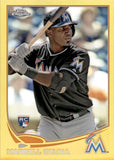 2013 Marcell Ozuna Topps Chrome GOLD REFRACTOR ROOKIE 161/250 #MB-35 Miami Marlins