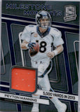 2019 Peyton Manning Panini Spectra MILESTONE MOMENTS PRIZM JERSEY 20/99 #MM-5 Denver Broncos