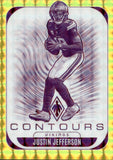 2025 Justin Jefferson Panini Phoenix CONTOURS YELLOW PYRAMIDS 9/149 #21 Minnesota Vikings