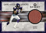 1999 Randy Moss Upper Deck MVP GAME-USED SOUVENIRS FOOTBALL #RM-S Minnesota Vikings