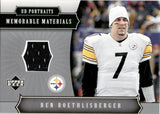 2005 Ben Roethisberger Upper Deck UD Portraits MEMORABLE MATERIALS GAME-USED JERSEY #MM-BR Pittsburgh Steelers