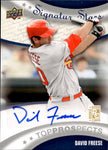 2009 David Freese Upper Deck Signature Stars ROOKIE AUTO AUTOGRAPH RC #188 St. Louis Cardinals *DAMAGED*