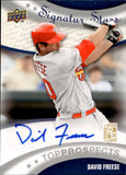 2009 David Freese Upper Deck Signature Stars ROOKIE AUTO AUTOGRAPH RC #188 St. Louis Cardinals *DAMAGED*
