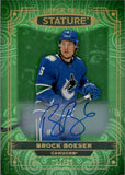 2022-23 Brock Boeser Upper Deck Stature AUTOGRAPH GREEN 11/50 AUTO #90 Vancouver Canucks