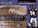 1999 Randy Moss Fleer Ultra GOLD MEDALLION #114G Minnesota Vikings