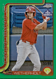 2025 JJ Wetherholt Topps Pro Debut CHROME GREEN FOIL REFRACTOR 53/99 #PDC-94 St. Louis Cardinals