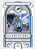 2025 Amon-Ra St. Brown Panini National Treasures GLADIATORS 2/50 #G-ASB Detroit Lions