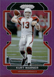 2021 Kurt Warner Panini Prizm PURPLE PRIZM 75/125 #82 Arizona Cardinals
