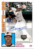 2019 Cedric Mullins Topps 1984 DESIGN AUTOGRAPH ROOKIE 99/150 AUTO RC #84A-CMU Baltimore Orioles