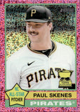 2025 Paul Skenes Topps Heritage PINK SPARKLE REFRACTOR #60 Pittsburgh Pirates