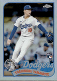 2024 Yoshinobu Yamamoto Topps Chrome Update 1989 DESIGN REFRACTOR ROOKIE RC #89CU-5 Los Angeles Dodgers