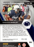 2021 Saquon Barkley Panini Prizm Draft Picks ORANGE PULSAR PRIZM 43/49 #88 Penn State Nittany Lions