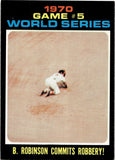 1971 Topps 1970 WORLD SERIES GAME #5 BROOKS ROBINSON COMMITS ROBBERY! #331 Reds Orioles BV$40